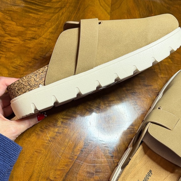 Beige Clogs with Buckle Detail - Size 9 - NWOT - Picture 4 of 4